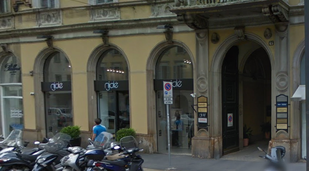 La sede della Galleria che ospita la mostra di Fattori in Via Manzoni 45, Palazzo Borromeo