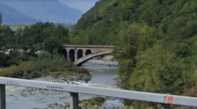 Il ponte ferroviario tra Ardenno e Talamona