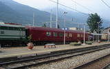 Carrozza speciale in stazione a Sondrio